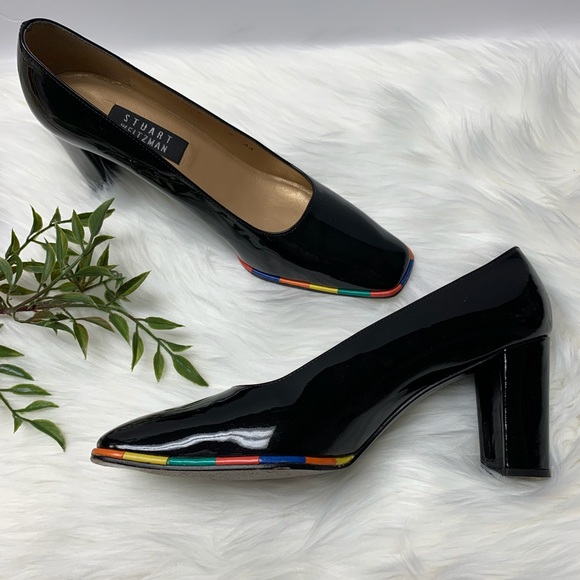 Stuart Weitzman Shoes - Retro 80’s Black Patent Leather Pumps Size 9